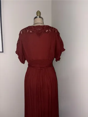 Free People Colette Maxi Dress Size Small Retail $198 Cinnamon thumbnail 7
