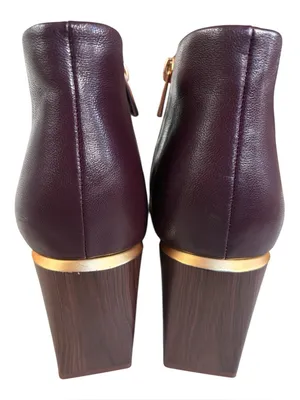 Like New Liverpool Leather LAZ Open Wedge Ankle Boots Size 10 thumbnail 8