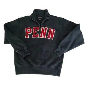 Vintage JanSport Penn University Quarter Zip Sweatshirt Navy Blue Small thumbnail 1