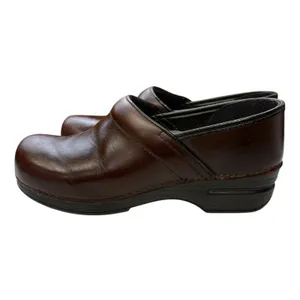 Dansko Brown Red Leather Professional Mule Clogs Comfort Nursing Work Shoes 39 thumbnail 4