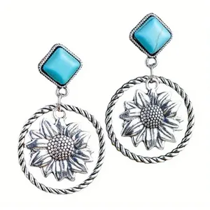 Story by Davinci Earring Set Women OS Turquoise Silver Southwestern Boho 3 Pairs thumbnail 4