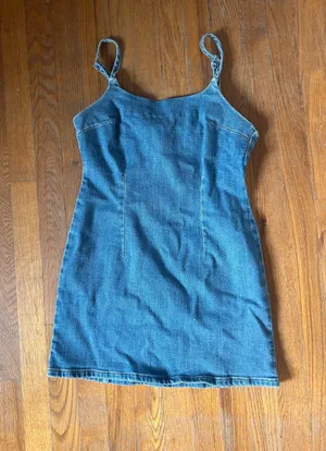 UO jodi denim bodycon mini dress thumbnail 2