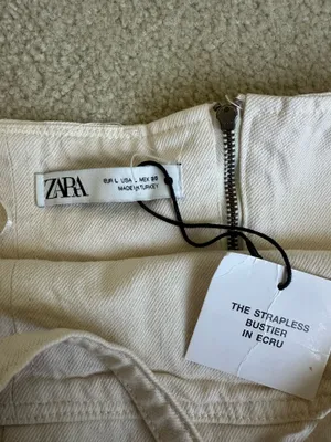 ZARA Denim Top thumbnail 3