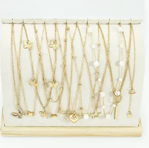11 Gold Bohemian Layered Golden Necklaces Set thumbnail 1