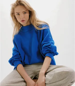Free People We The Free Blue Pullover thumbnail 4