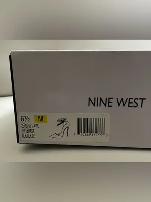 Nine West Black Terasa Pointed-Toe Ankle-Strap & Silver Accents Strap Heels 6.5 thumbnail 2