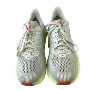 Hoka One One Clifton 7 Womens Mint/Yellow Lace Up Running Sneakers Shoes Sz 6.5 thumbnail 2
