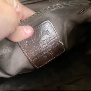 Vintage Fossil Messenger Bag, Crossbody Bag~ Dark Brown Leather STRAP HAS‎ wear thumbnail 6
