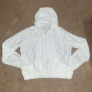 Lululemon Relaxed Fit Mesh Jacket‎ White 8 thumbnail 3
