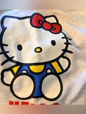 Sanrio Hello Kitty Gray Graphic Crewneck Sweatshirt NWOT thumbnail 3
