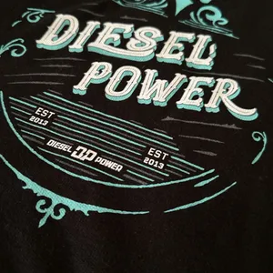 Ariat Diesel Black Tank Top w Turquoise Blue Graphic Logo LG thumbnail 2
