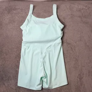 Paragon Fitwear Ribbed Shortsuit Activewear Pastel Green Size L Athletic‎ Padded thumbnail 9