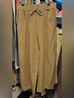 NWT Free People Something Good Pull-On Barrel Pants - leaf green army brown - XL thumbnail 10