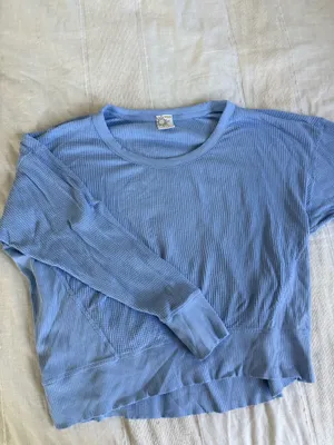 Offline by Aerie Light Blue Waffle Scoop sweater NWOT thumbnail 4