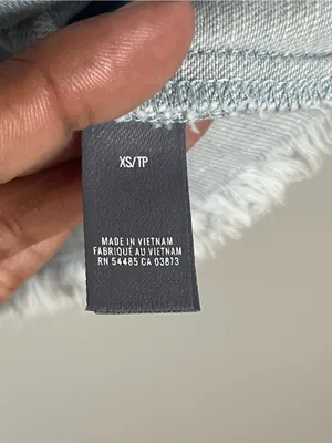 AERIE | Light Wash Denim Tank with Frayed Hem Sz XS thumbnail 8