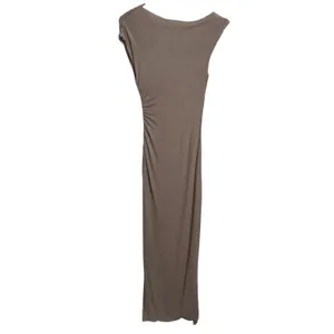 NWT Petal & Pup Wynn Maxi Dress Mocha Off Shoulder Ruched Side Slit Gown XS thumbnail 6