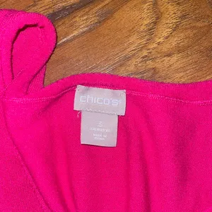 Chico's pink lightweight v-neck sweater top shirt woman’s size XL thumbnail 6
