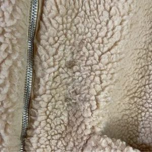 Polly oversized teddy bear tan pixie coat jacket with pockets women size S/M thumbnail 14