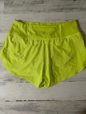 Athleta Neon Yellow Women’s Active Running Shorts Size Small thumbnail 2