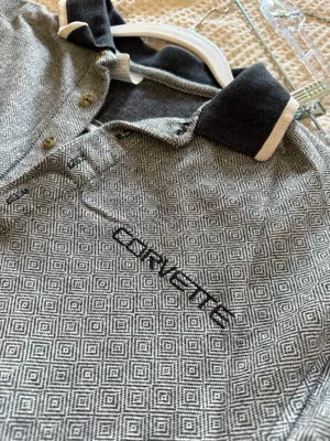 Vintage Corvette Polo Gray Size L thumbnail 2