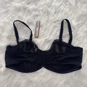 Skims Ultra Fine Mesh Strapless Bra Onyx Size 38DD thumbnail 5