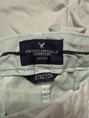 American Eagle Stretch Midi Women's Size 10 Mint Green Chino Shorts thumbnail 4
