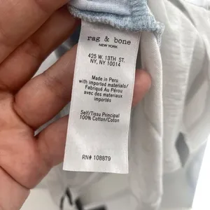 Rag & Bone Mens M Precision Block‎ Crewneck T-Shirt Blue thumbnail 5