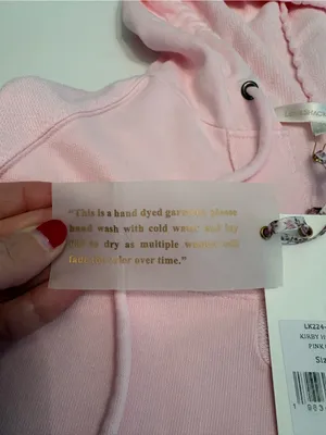 NWT LoveShackFancy Kirby cropped hoodie pink opal size large thumbnail 5