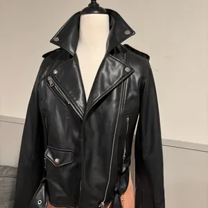 Zara Black Faux Leather Moto Jacket thumbnail 6