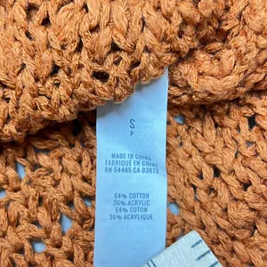 Aerie‎ Women Burnt Orange Crochet Open Knit Tank Top Scoop Neck Small EUC Boho thumbnail 4