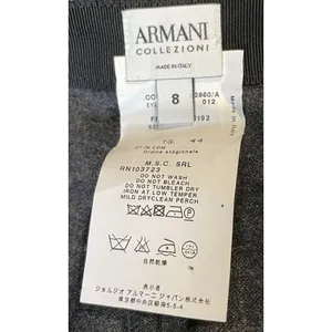 Armani Italian Virgin Wool Wide Leg Gray Slacks‎ / Dress Pants Size 8 thumbnail 4