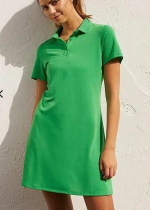 Outdoor Voices Birdie Polo Dress Kelly Green Large P1 thumbnail 1