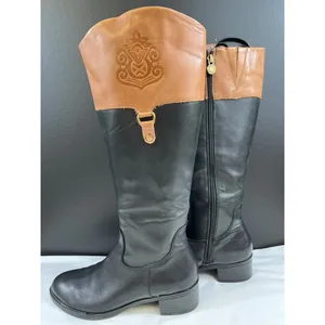 Franco Sarto Clarity Women's Black Knee High Leather Boots Size 8.5M SKU 6107 thumbnail 5