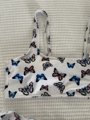 Butterfly Bikini Set White Size L thumbnail 4