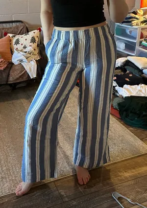 Old Navy Striped Linen Pants thumbnail 1