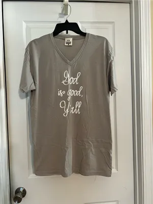 Atx Mafia Women’s Taupe V‑Neck Graphic Tee thumbnail 2