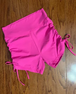 Fluorescent Pink High Waste Athletic Shorts- size Medium. ***refer to measurements as size tag removed. Gently warn & Excellent condition. Non-smoking home. Priced to sell at as is condition. Measurements approximately 12” waste not fully stretched out x 15” long. Smoke free home. Priced at as is condition. Don’t like my price make a reasonable offer. thumbnail 1