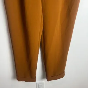 Aritzia Wilfred Camel Pleated Ankle Length Cuffed Hem Trouser Pants thumbnail 3