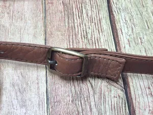 Brown Genuine Leather Crossbody Organizer Purse Bag TEXAS Star Adjustable Strap thumbnail 6