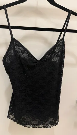 Brandy Melville Lace Tank Black thumbnail 1