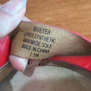 Jeffrey Campbell Riveter Lugged Buckle Sandal patent‎ leather red size 7.5 thumbnail 7