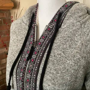 American Eagle gray zip up hoodie jacket thumbnail 2