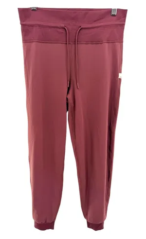 Vuori Womens Performance Joggers Rosewood Red Drawstring Activewear Pants 30x26 thumbnail 1