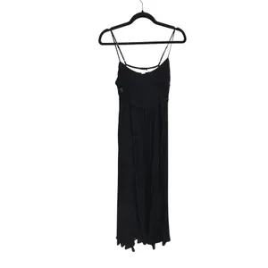 Flora Black Lace Bodice Slip Dress Witchy Whimsigoth Dark Romantic Womens Medium thumbnail 2