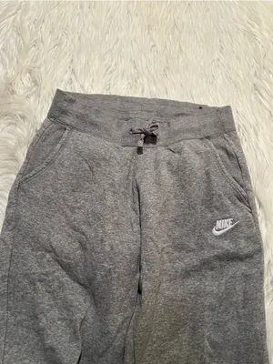Nike Women's Size XS Sweatpants Joggers Light Heather Gray White Mid-Rise Cotton thumbnail 2