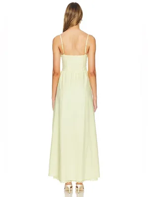 Revolve More to Come Marleen Maxi Dress in Yellow Small Womens Eyelet Long thumbnail 3