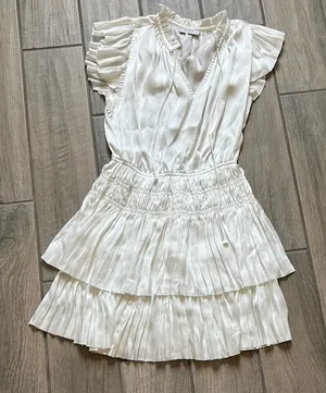 The Reset White Pleated Dress Size M thumbnail 1