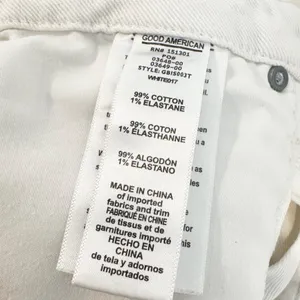 Good American Jeans Size 25‎ White High Rise Straight Leg Split Boy Summer Clean thumbnail 7