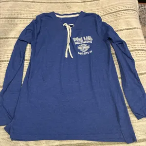 Harley-Davidson Scoop Neck Tie Lace Up Women’s Long Sleeve Rapid City See Pics thumbnail 3