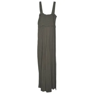 Natural Life Smocked Wide Leg Jumpsuit Green L Palazzo Stretch Flowy Boho Casual thumbnail 3